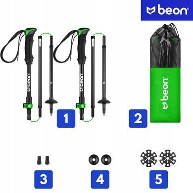 Трекинговые палки Beon Fold Lite Green