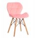 Рожеве крісло в скандинавському стилі Velur
