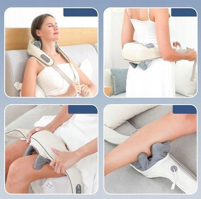 Масажер для шиї та спини Shiatsu з підігрівом &ndash; елегантний комір для розслаблення та здоров&rsquo;я