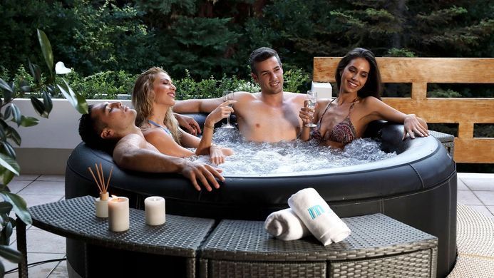 SPA джакузи с гидромассажем &ndash; надувное SPA для 4 человек с озонатором и подогревом.