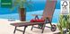 Пляжный-садовый лежак BROWN 192x74 см - 3
