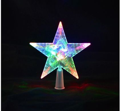 Верхівка на ялинку "Зірка" 10 LED Multi