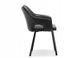 Элегантное кожаное кресло с подлокотниками Corbet черный для офисной гостиной.