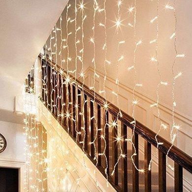 Гірлянда штора 3x6 м 600 LED теплий білий