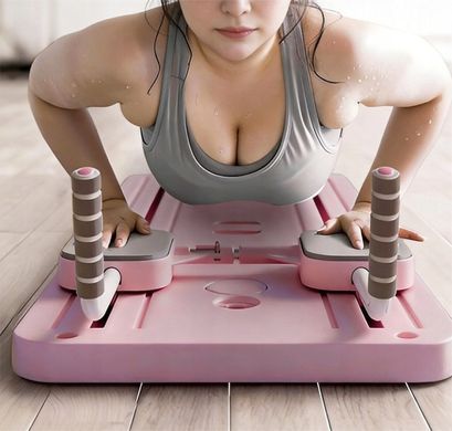 Складная доска для тренировок Reformer Pilates 7 в 1, розовая