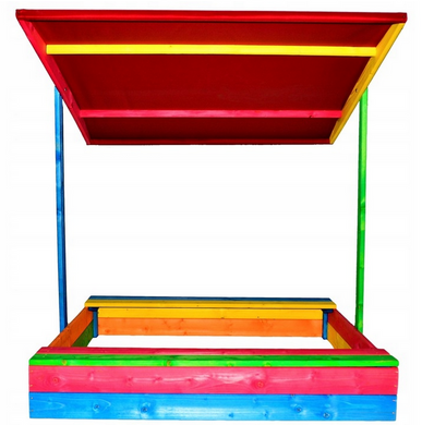 Цветная песочница с козырьком 150x150 EKO-KD