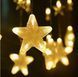 Новогодняя гирлянда бахрома звездочки 5 м 175 LED (Белый холодный с голубой вспышкой) - 6