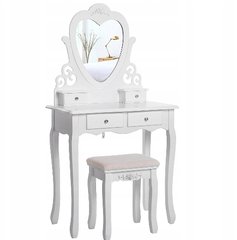 Косметический стол с зеркалом и стулом Сердце