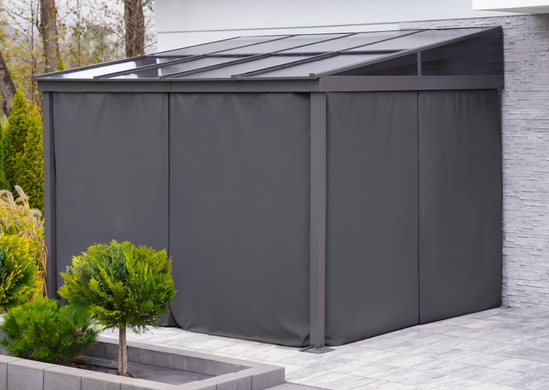 Алюминиевая крыша для террасы 3 x 3 м антрацит