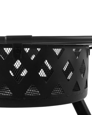 Гриль-камін садовий дров'яний чорний
