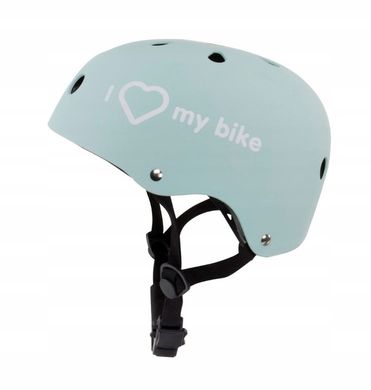 Детский велосипедный шлем M I Love my bike, Мятный