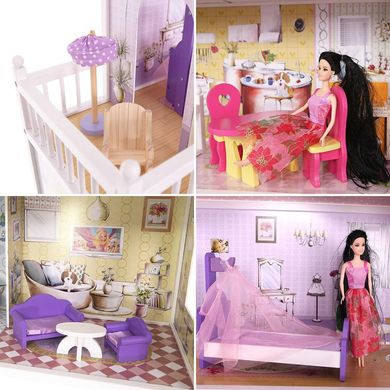 Мега большой игровой кукольный домик для барби Ecotoys 4108 Beverly 124см!