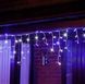 Новорічна гірлянда бахрома 5,5 м 100 LED (Синій колір з холодним білим спалахом) - 6