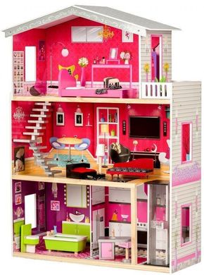 Ігровий ляльковий будиночок для барбі Ecotoys 4118 Malibu + ліфт