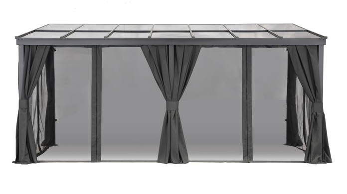 Алюминиевая крыша для террасы 4 x 6 м антрацит