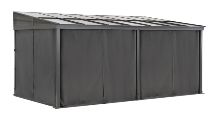 Алюминиевая крыша для террасы 4 x 6 м антрацит