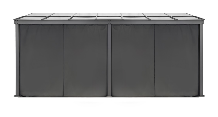 Алюминиевая крыша для террасы 4 x 6 м антрацит