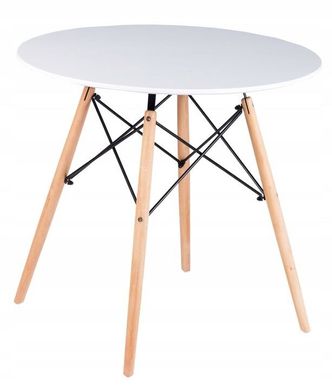 Современный обеденный стол GoodHome SKANDIA 2 60 см DT-012 ROUND WHITE