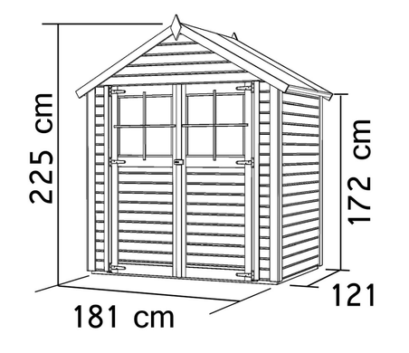 Деревянный дом Alta 181 x 121 см