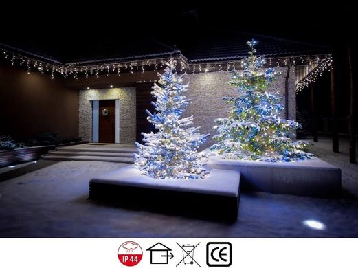 Новогодняя гирлянда Бахрома 100 LED Белый холодный 5 M + Пульт