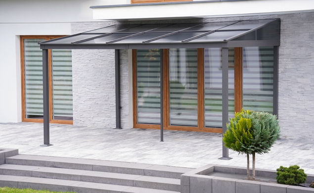 Алюминиевая крыша террасы 3 x 4 м антрацит