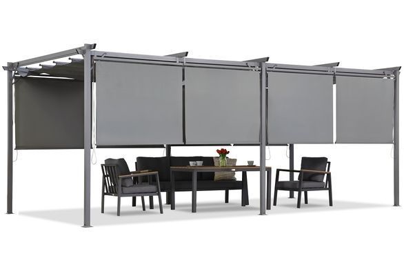 Антрацитова тераса з жалюзі, 3 x 6 м