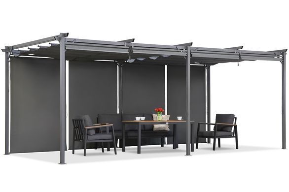 Антрацитова тераса з жалюзі, 3 x 6 м