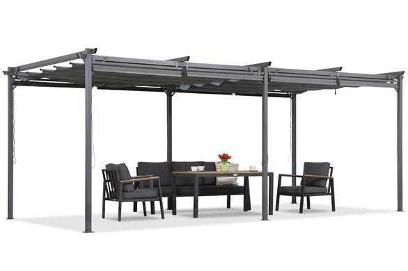 Антрацитова тераса з жалюзі, 3 x 6 м