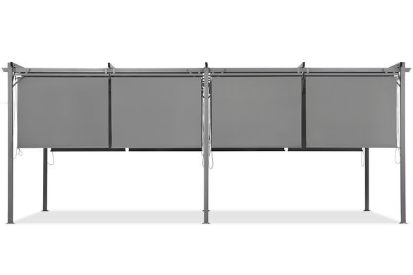 Антрацитова тераса з жалюзі, 3 x 6 м