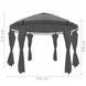 Беседка круглая со шторами, 3,5&times;2,7 м, антрацит
