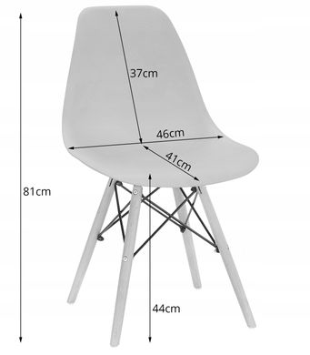 Набор стол + 2 стула в современном скандинавском стиле DSW
