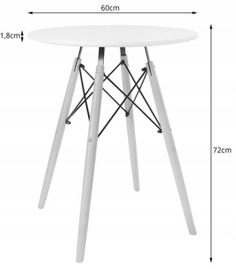Набір стіл + 2 стільці у сучасному скандинавському стилі DSW