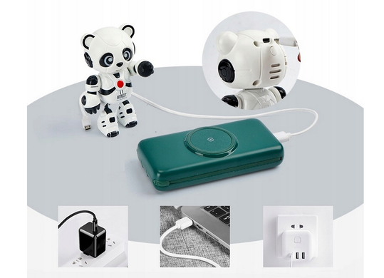 Интерактивный робот панда говорит повторяет играет светится