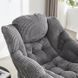 М'яке крісло вухань з підніжжям Armchair сірого кольору з бічною кишенею