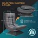 Розкладний, поворотний, розслабляючий шезлонг, колір сірий