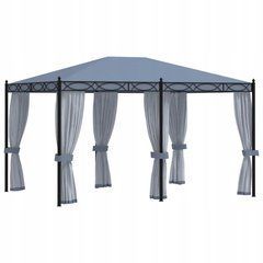 Беседка со шторами 4x3x2.7м антрацит