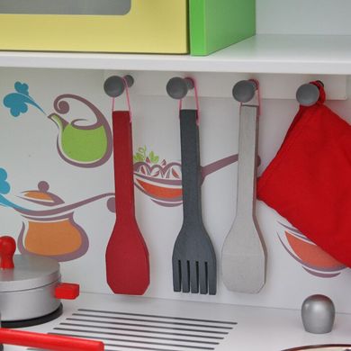 Деревянная кухня для детей Wooden Toys Frogi + набор посуды