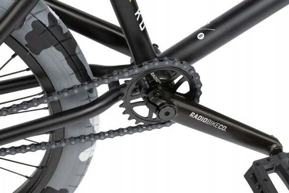 Велосипед BMX RADIO Darko 20 черный, Зелёный, 20,5"