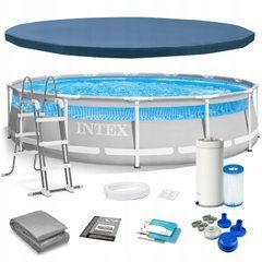 Садовый каркасный бассейн 427x107 см с насосом Intex
