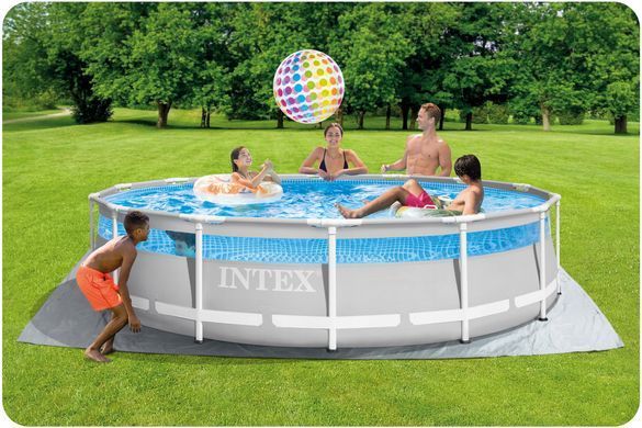 Садовый каркасный бассейн 427x107 см с насосом Intex