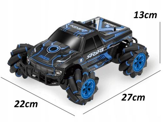 Автомобіль з ручним керуванням жестами + пульт дистанційного керування-авто 4x4, Синий
