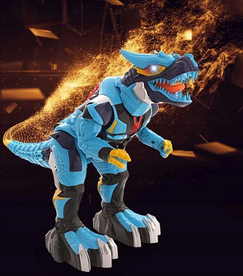 Робот динозавр с дистанционным управлением 2в1 интерактивный, Синий