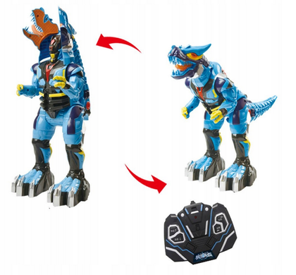 Робот динозавр з дистанційним керуванням 2в1 інтерактивний, Синий
