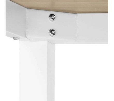 Кухонный стол белый сталь + ламинат Springos