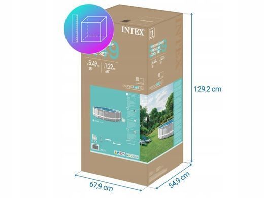 Круглый каркасный бассейн Intex 549 x 549 см