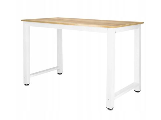 Кухонный стол белый сталь + ламинат Springos