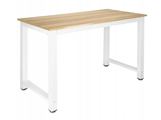 Кухонний стіл білий сталь + ламінат Springos