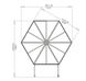 Шестиугольная поликарбонатная теплица Oasis Palram-Canopia, Матовый, 2,47, 247,1, 267