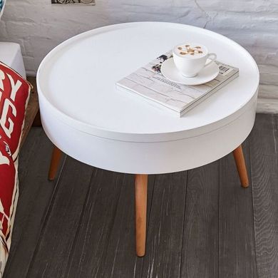 Столик кофейный круглый ModernHome с ящиком 60 см FH-CT0210