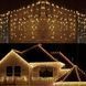 Новогодняя гирлянда бахрома 14 м 300 LED (Теплый белый с холодной белой вспышкой) - 6